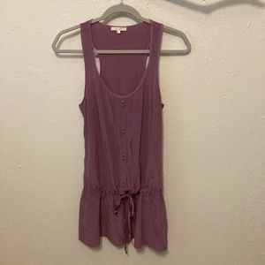Matty M Lavender Purple Tank Top Tunic Silk S